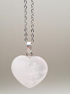 Ketting met hanger hart van Rozenkwarts