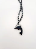 Ketting dolfijn van Hematiet