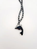 Ketting dolfijn van Hematiet