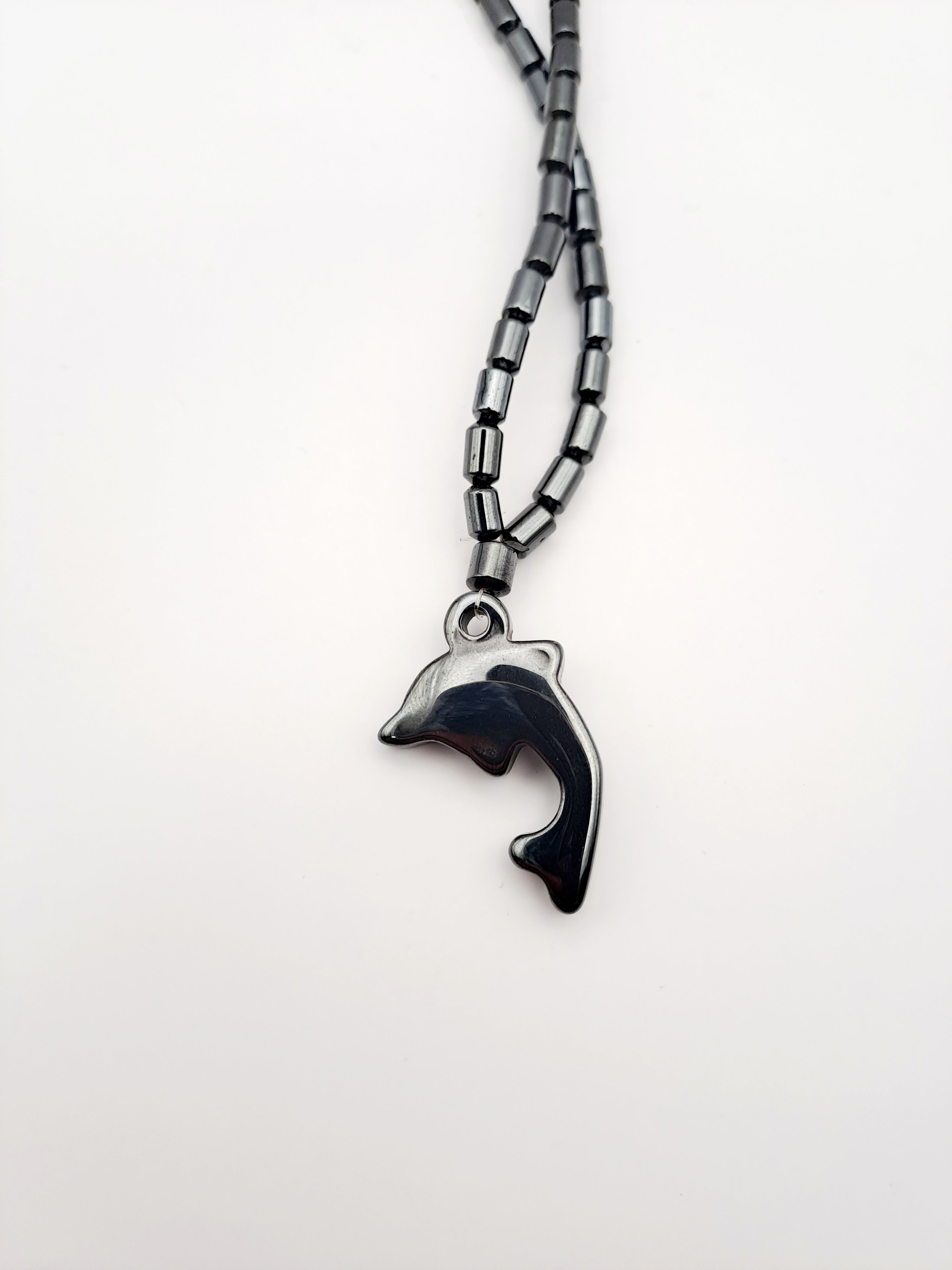Ketting dolfijn van Hematiet