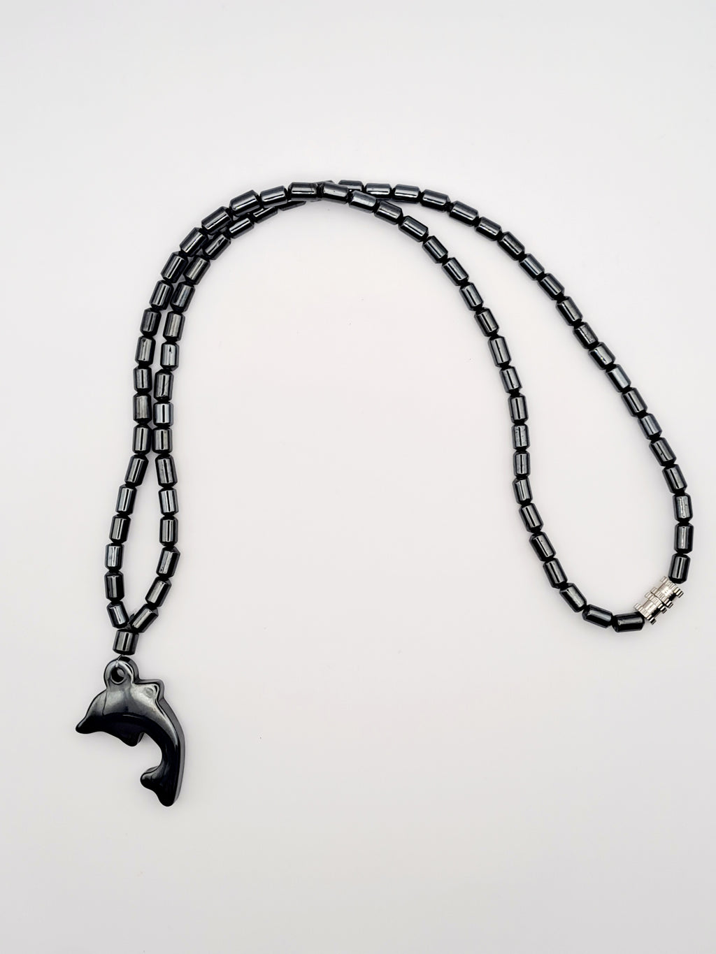 Ketting dolfijn van Hematiet