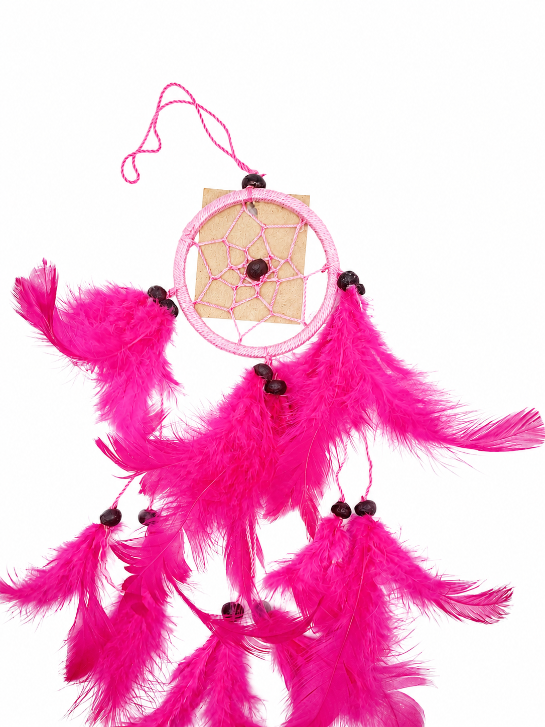 Dromenvanger roze veren 6 cm