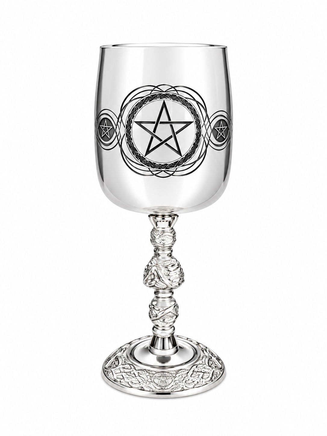 Kelk met pentagram roestvrij staal en aluminium