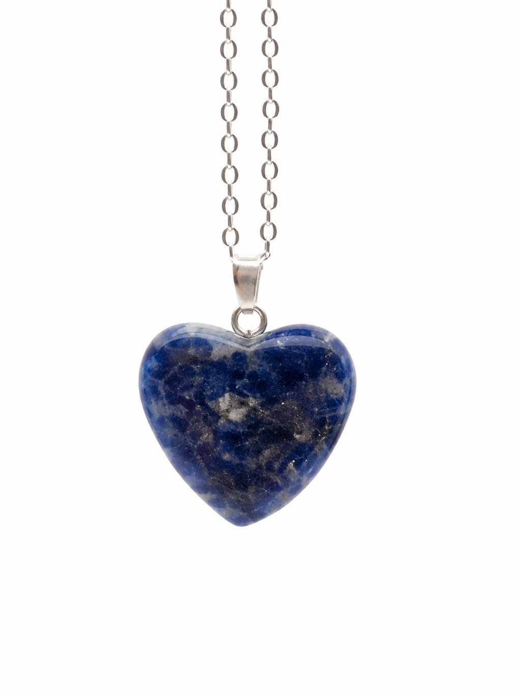 Ketting met hanger hart van Sodaliet
