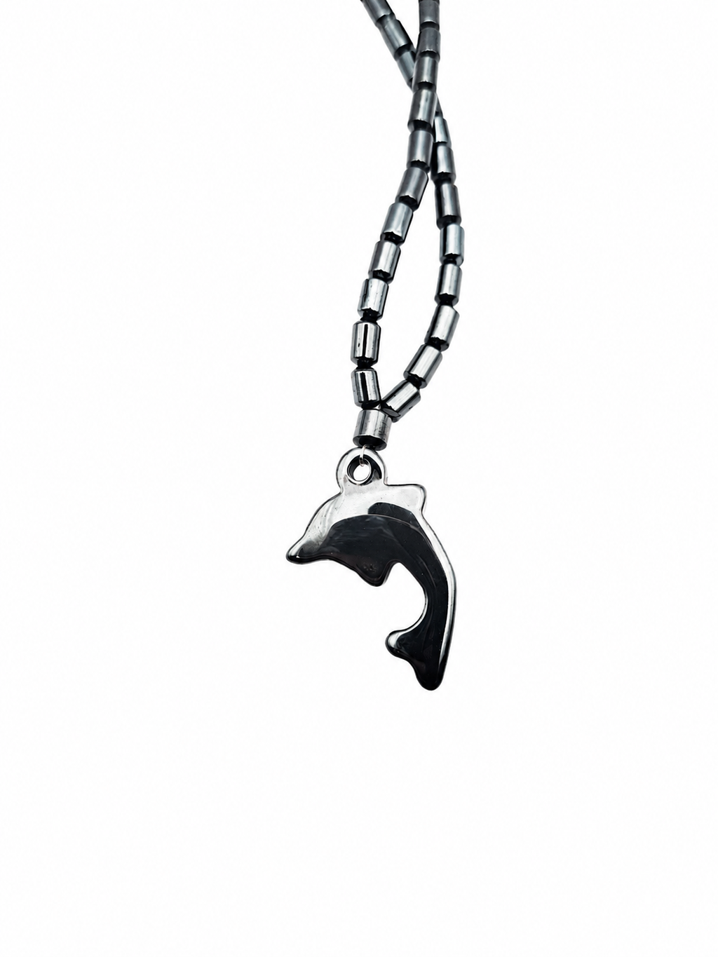 Ketting dolfijn van Hematiet