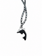 Ketting dolfijn van Hematiet
