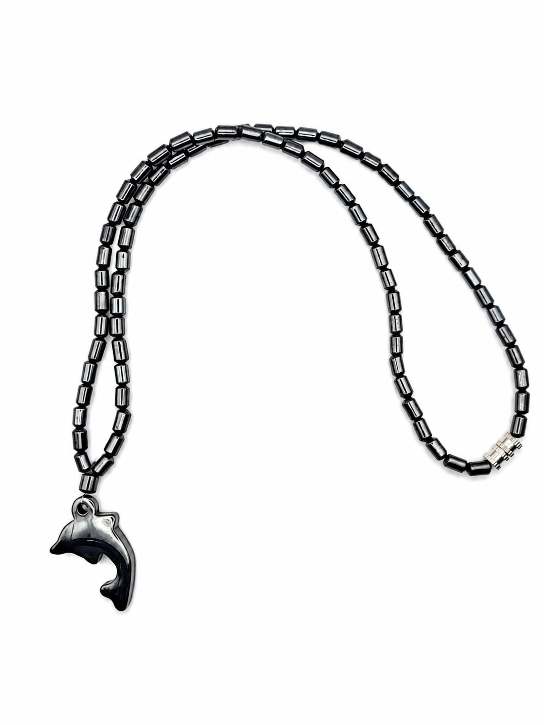 Ketting dolfijn van Hematiet