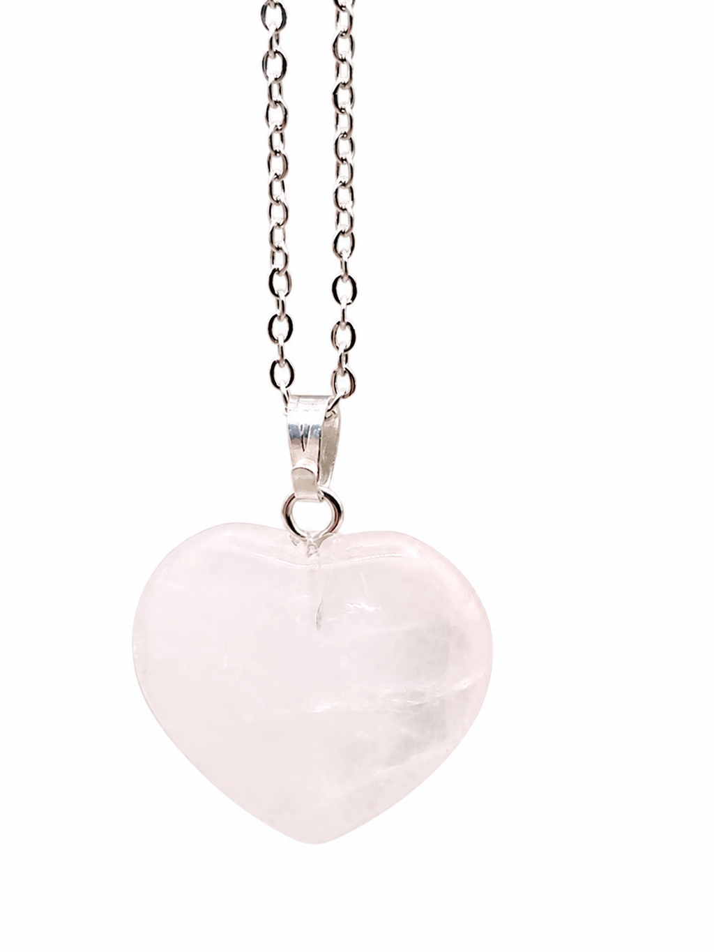Ketting met hanger hart van Rozenkwarts